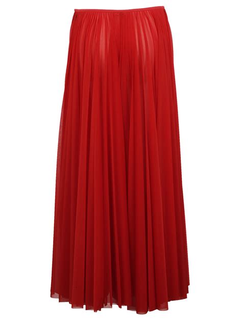 celine red pleated skirt|celine pleated skirt.